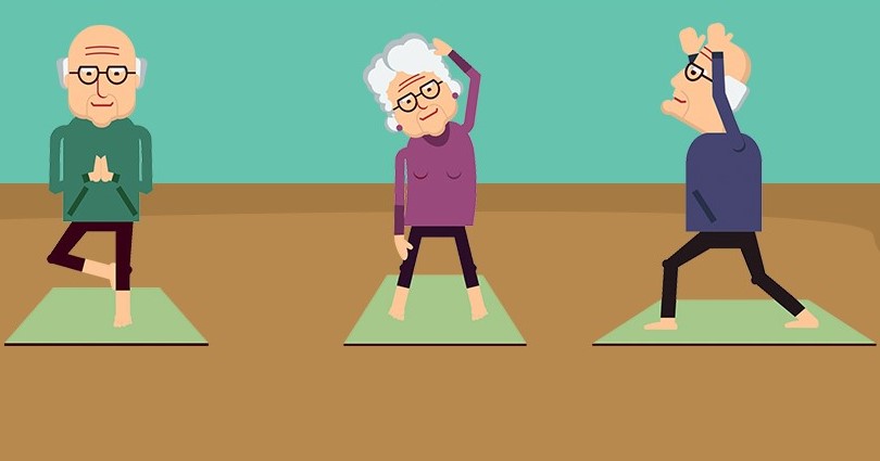 Yoga for senior flexibility, relaxation and fitness